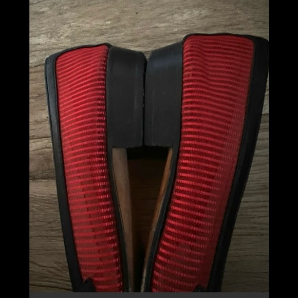 Vintage 80s rare designer shoes catwalk Paris / ladybug black and red - Picture 7 of 11